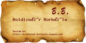 Boldizsár Borbála névjegykártya